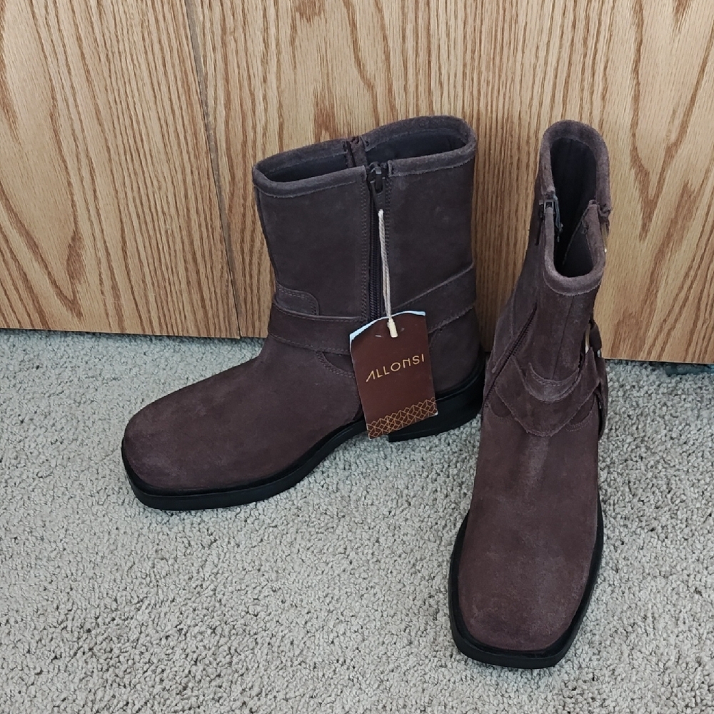 New ❤️ Women's Brown natural leather Ankle Boots 38